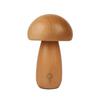 Dimmable Wooden Mushroom Night Light - USB Rechargeable Bedside Lamp with Eye Protection
