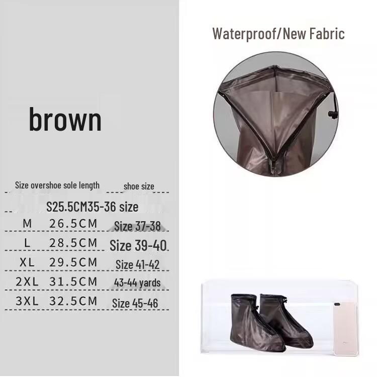 Wasserdichte, rutschfeste Regenschuhüberzieher mit Reißverschluss bis zur mittleren Wade - Verdickt, abriebfest, Erwachsenen-PVC-Schutz
