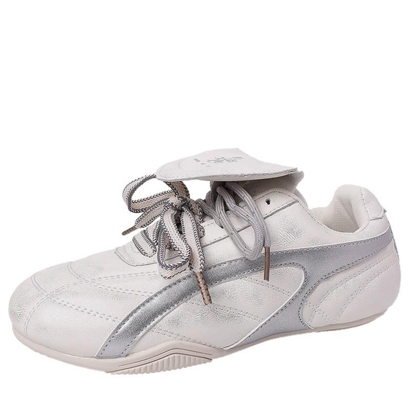 Niche Flip Cover German Training Shoes Women's Spring 2025 New Retro Temperament Versatile Casual Little White Shoes Soft Baseplate Shoes