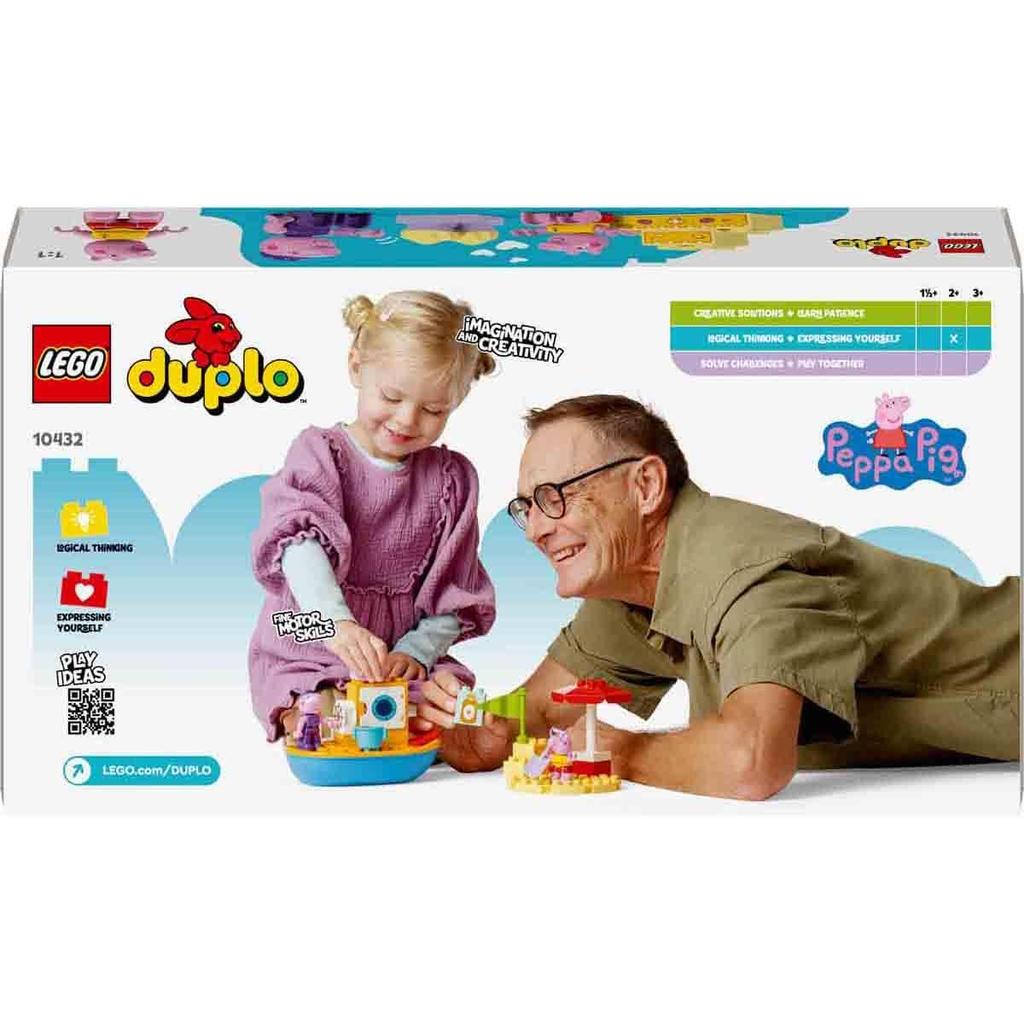 LEGO Duplo Peppa Pig Bootsfahrt Spielzeug Geschenk Geburtstagsblock Pädagogisch Weihnachten Jungen Mädchen Kinder 1,5 Jahre alt 2 Jahre alt 4 Jahre alt