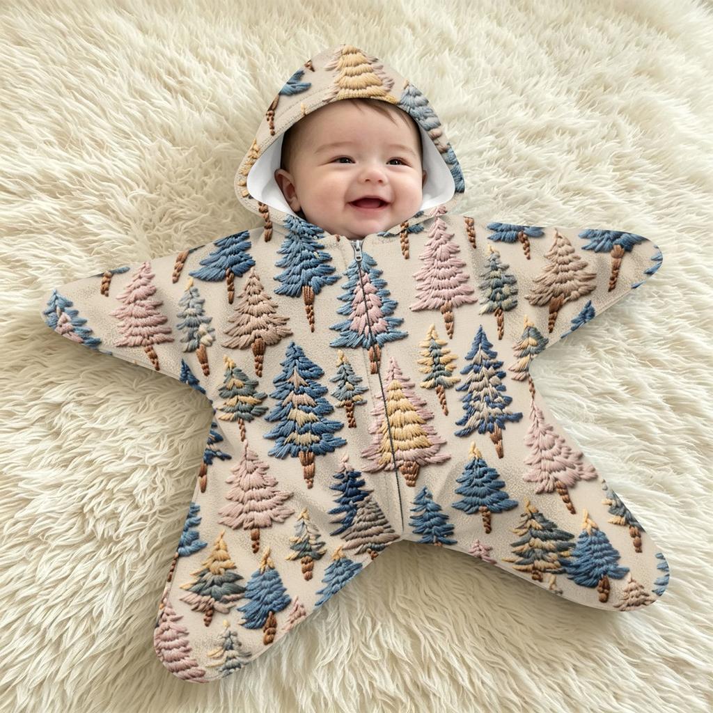 Baby wikkeldeken met print - Flanel - Schrikwikkel voor Kerstmis, Baby slaapzak voor pasgeborenen en uitstapjes