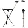 Adjustables Cane Easy To Carry Seat Portable Stool Folding Chair Non Slip Handle Super Light Walking Stick For Outdoor Walking