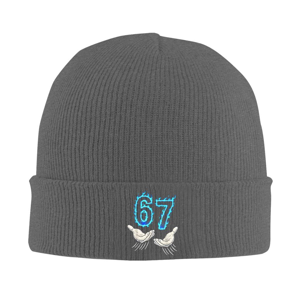 Män Kvinnor Sex Sju 6 7 Meme Hand 67 Mössor Cool Stickad Mössa Höst Vinter Kpop Kepsar Mönster Varma Mössor