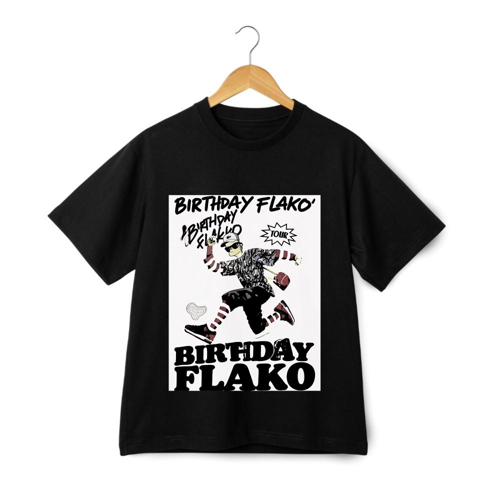 

День рождения Flako - Тематическая унисекс трендовая футболка свободного кроя с коротким рукавом, повседневная футболка 4XL