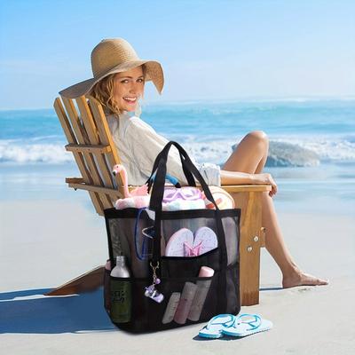 Mesh Beach Bag Extra Large Capacity Beach Toy Storage Perfect for the Beach and Sea