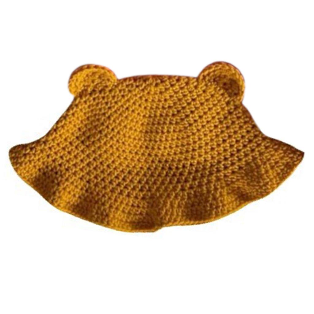 Crochet Pumpkin Bucket Hat Bucket Hat Crochet Pumpkin Fisherman Hat for Adult Teens Skin-Friendly Floppy Hat