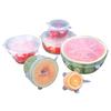 6PCs Silicone Food Covers With Smile Design Stretchable Efficient Lids Silicone Bowl Covers For Kitchen Storage