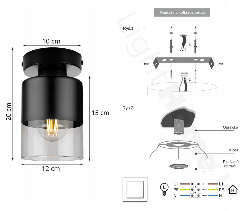 MODERN CEILING LAMP ELEGANT GLASS LAMP