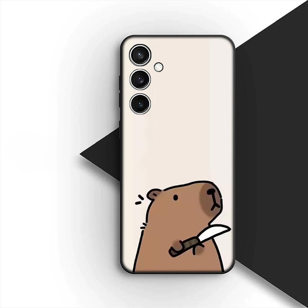 Lovely Capybara Silicone Cover for Samsung Galaxy A36 A55 A26 A05 A06 A14 A50 A51 A53 A54 A12 A13 A23 A35 Coque Phone Case