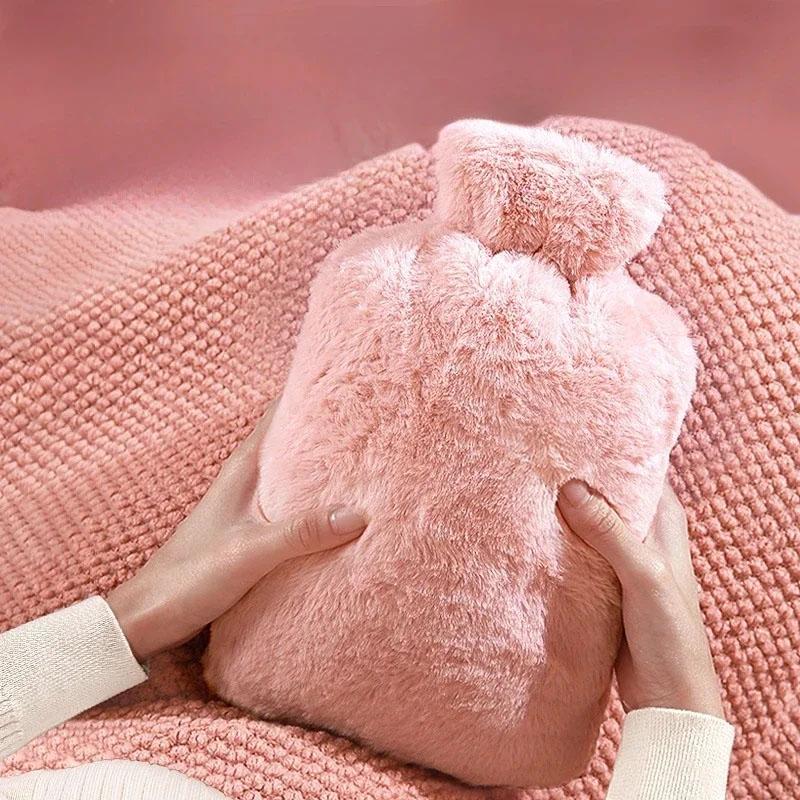 1000ML Soft Hand WarmerHot Removable Hot Water Bottles Bag Reusable For Girl Portable Hand Foot Warmer Cover Explosion-Proof
