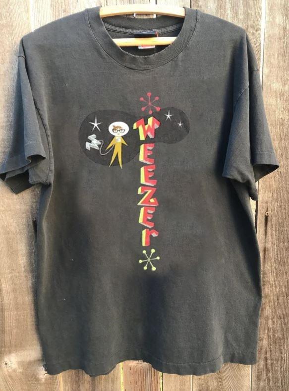 Weezer Band vtg charcial short sleeve tee QT6703 L