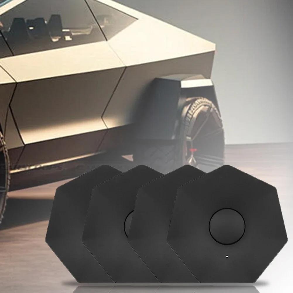 Lot de 4 Enjoliveurs de Moyeu de Roue Anneau Central Enjoliveur de Roue Remplacement Performance pour Tesla Cybertruck 2025 2025 Automobiles Pièces d'Usure