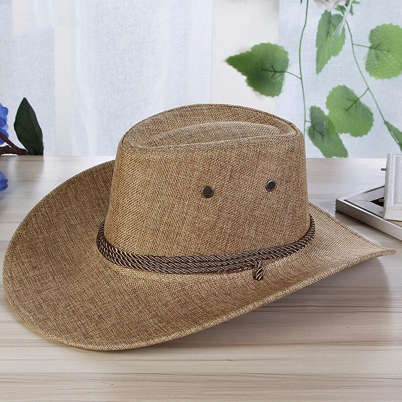 Frühling Herbst Breitkrempe Einfarbige Herren Jazzhut Unisex Sonnenschutz Outdoor Damen Zylinder Cowboyhut