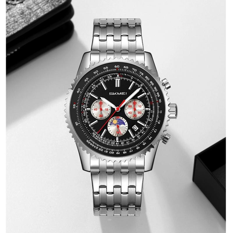 Skmei Chronograph Quartz Wristwatch Men Fashion Military Waterproof Men's Watches Outdoor Sports Luminous Watch