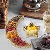 Gold Color Dessert Tray Moon Star Shaped Food Storage Container Fashion Dinner Plate  Table Decor