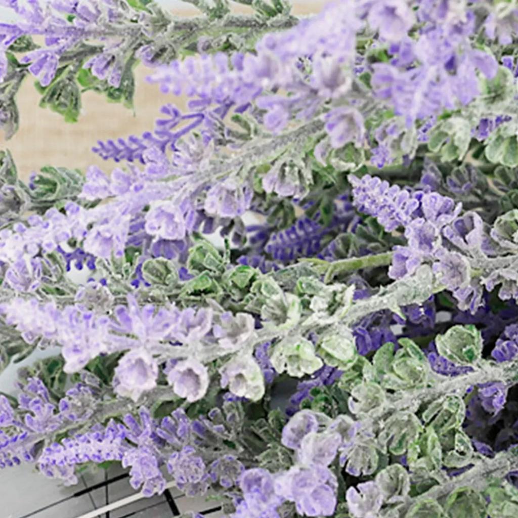 12 Branches/5 Branches Simulated Lavender Plastic Pastoral Design Simulated Flower Branch Lavender Flowers Home Wedding Decor