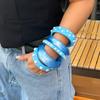 Exaggerated Sweet And Cool Wind Glitter Powder Wide Bracelet, Fashionable Irregular Imitation Pearl Bracelet Bracelet