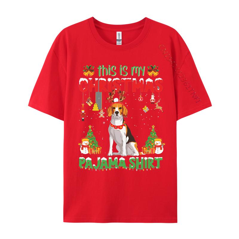 Beagle Christmas This Is My Christmas T Shirts Print Tee Shirts Unisex Casual Plus Size Oversize Graphic Tees