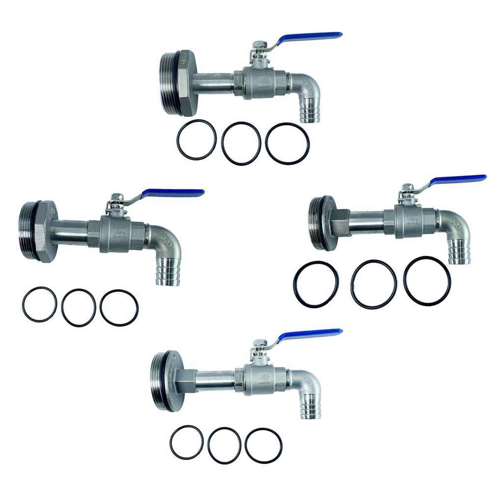 Drum Faucet Dn50 Stainless Steel 90 Degree 2" Stainless Steel Barrel Faucet