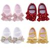 Bebeluși Fetițe Kid Prewalker Lovely Dot Plaid Bowknot Cu talpă moale Nou-născut Toddler First Walkers