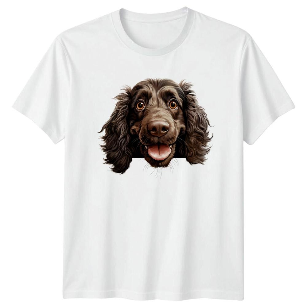 Chocolate Spaniel Dog Portrait Graphic Dog Lover TShirt S