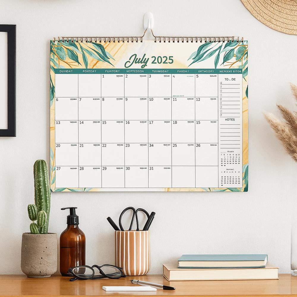 Spacious Wall Calendar Creative Hanging Calendar Wall Decor Monthly Planner Calendar Home Use