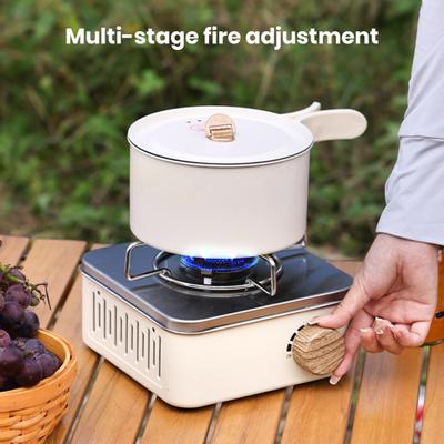 Outdoor Camping Stove Stainless Steel Gas Valve Propane Burner Stove Portable Butane Stove for Camping BBQ Picnics Hiking Backpacking Home Outdoor