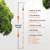 Manual Pole Saw,4.6-9.8 Ft Extendable Tree Pruner, Sharp Steel Blade for High Branches Trimming, Manual Branch Trimmer with Lightweight Aluminum Alloy