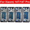 LCD Display Screen Frame Cover For Xiaomi 14T Xiaomi 14T Pro Middle Frame Housing Cover Bezel with Side Button Spare Parts
