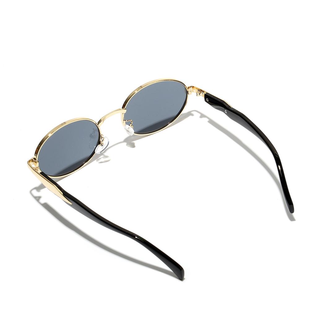 Ruiao Fashion Oval Sunglasses for Women Luxury Designer Metal Frame UV400 Sun Protection Shades Brand New Arrival Eyewear