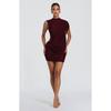 Sleeveless Asymmetrical Twist Short Dress Sexy Backless Semi-High Neck Slim Fit Party