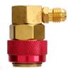 2 Pcs AC Quick Coupler Connector Manifold Fluoride Converter Adapter for R134a System Car