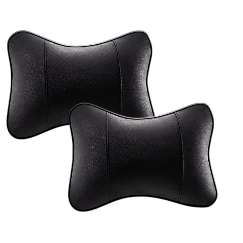 

Universal Car Headrest Neck Pillow For All Seasons Car Seat Accessory Interior Pillow Pair Set black-2pc