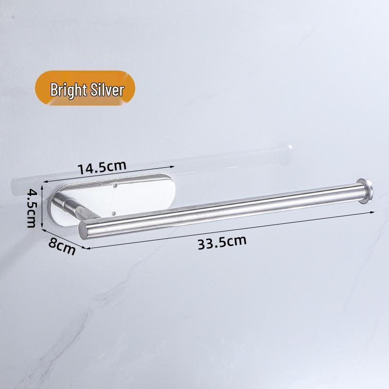 Stainless Steel No-Drill Wall-Mounted Toilet Paper Holder