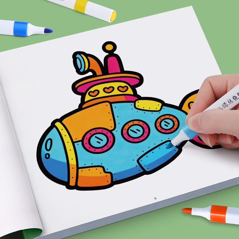 Kindergarten Coloring & Drawing Book for Kids Aged 3-6: Tracing, Redrawing & Doodling