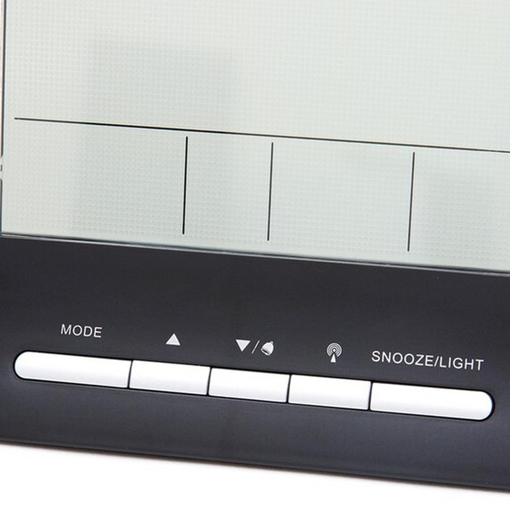 Nitori Radio-Controlled Digital Table Clock 001LT Black NITORI 8172782