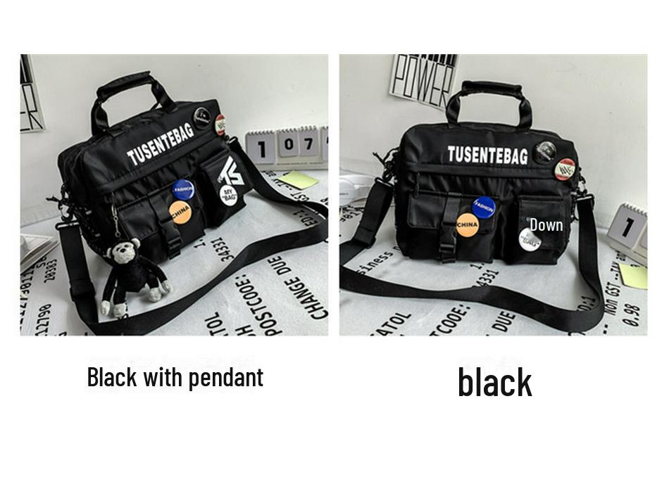 Herren Messenger Bag im japanischen Stil: Sportliche Umhängetasche mit großer Kapazität für Studenten