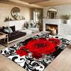 1 Piece/8mm Thickness JIT Rose Pattern Bathroom Rug, Kitchen Mat, Living Room Rug, Bedroom Rug, Indoor Doorway Mat, Machine Washable, Entrance Door