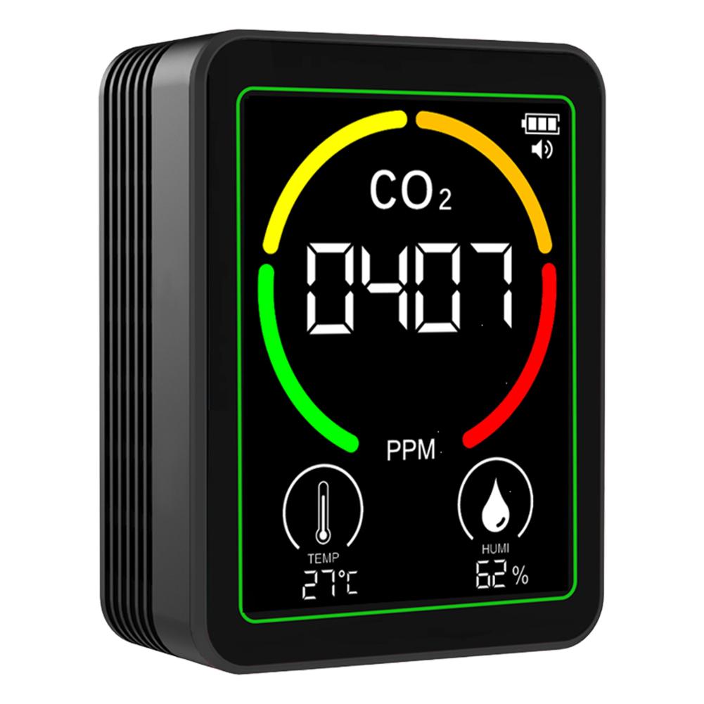 3 In 1 TVOC Detector LED Digital Display Temperature Humidity Monitor Backlit Greenhouse Gas Monitor for Agricultural Production