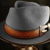 Vintage Fedora Boater Hat Top Hat Victorian Age Wool Short Brim Top Hat Old-fashioned Magician Hat for Ladies