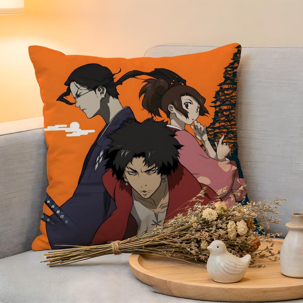 

Cushion Cover Linen SkinFriendly Soft Decorative Case for Sofa Home Decor Samurai Champloo Pillow cover 30x30cm