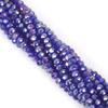 4mm Iridescent Glass Crystal Wheel Beads - Faceted Loose Abacus Beads for DIY Projects