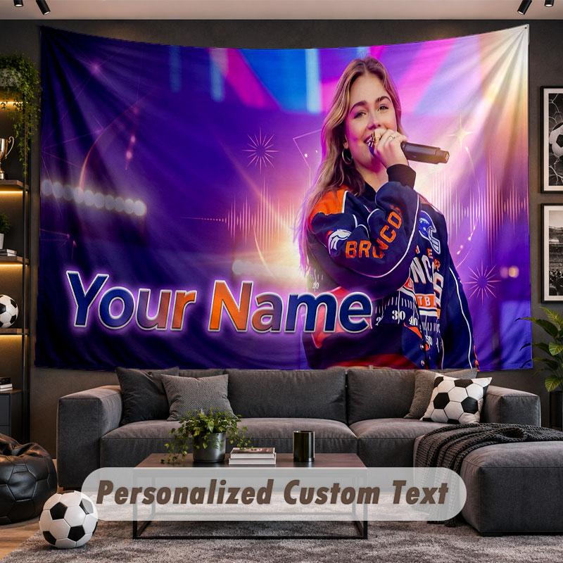Wall Hanging Tapestry Custom NameRoxy Dekker Pattern Personalized Printed Fabric Wall Decor