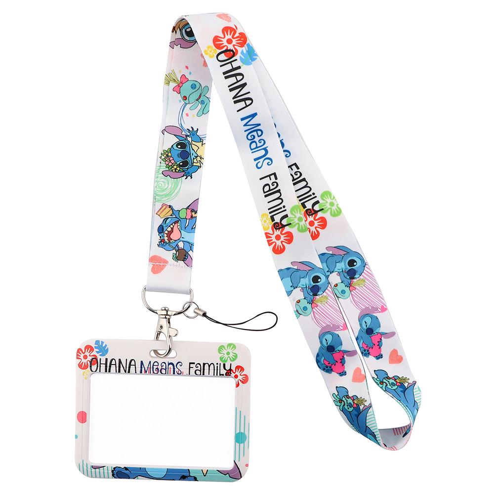 Cute Planet Plushie ID Card Holder with Slide Case & Lanyard for Phone and Access Cards