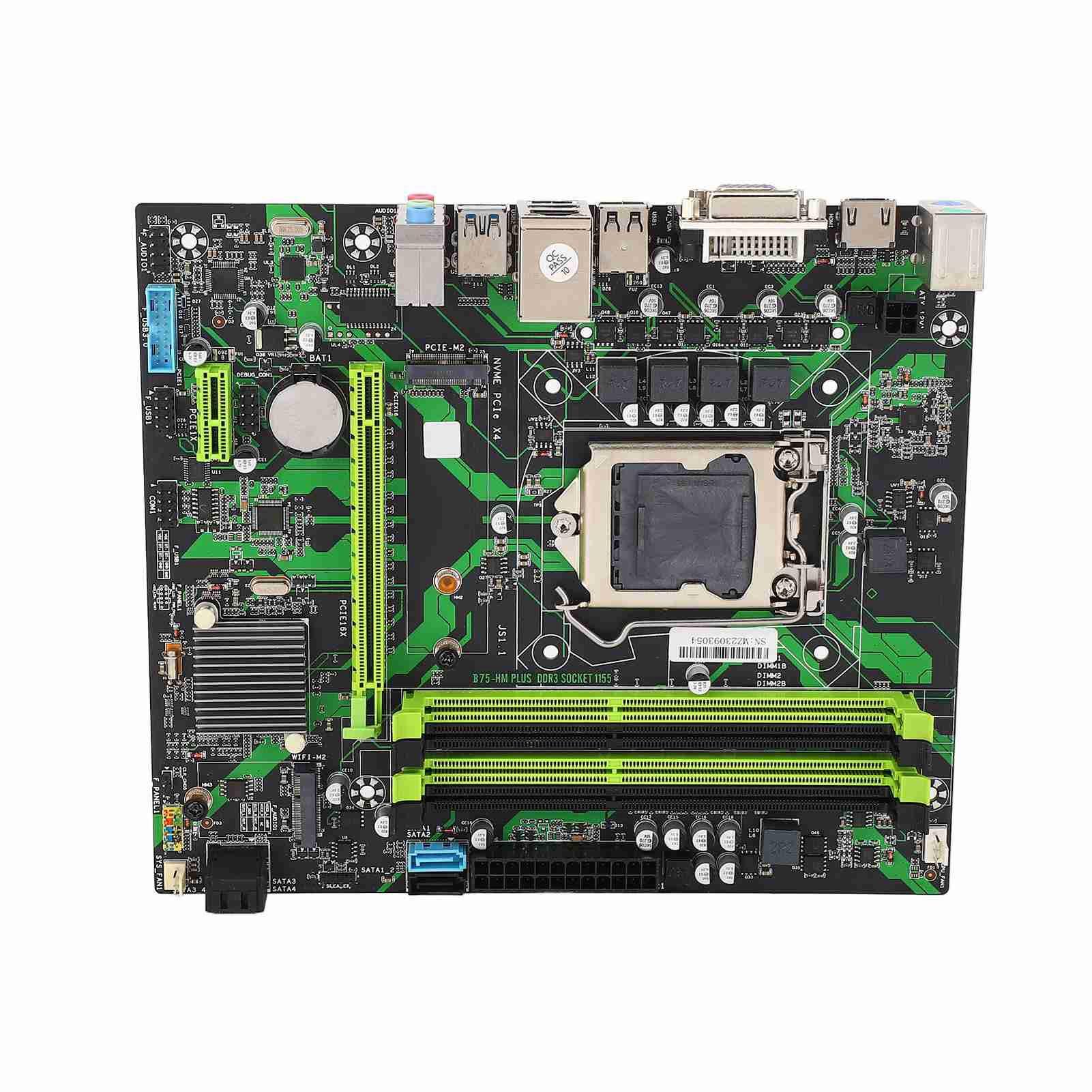 

Материнська плата B75 HM Plus для майнінгу Двоканальна DDR3 LGA1155 Підтримка VGA DVI HD Мультимедійний інтерфейс Материнська плата ATX з
