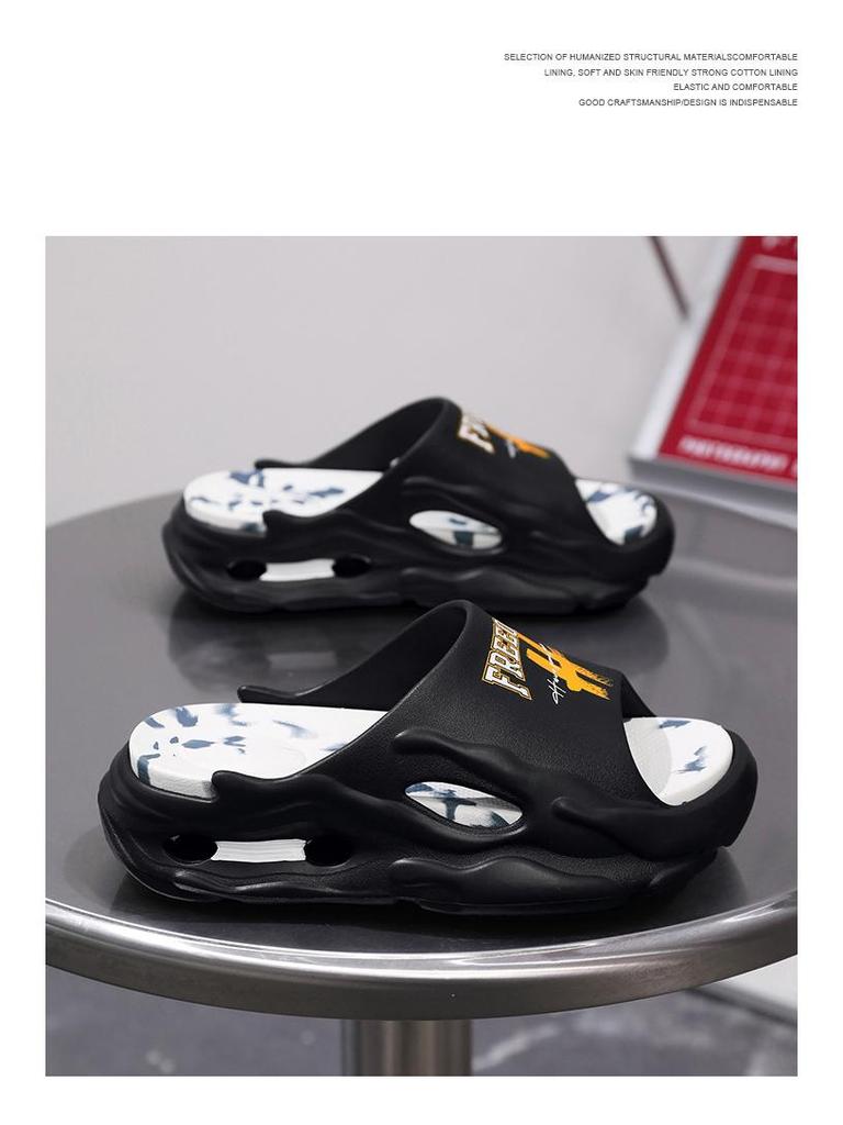 Par Sandaler med tjock sula och höjdökning, Halkfria EVA-flip-flops för inomhusbruk och stranden.