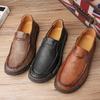 Herren Slipper Loafer Weiches Leder Preppy Leicht Atmungsaktiv Fahrschuhe Rutschfest Täglich Mode Lässig Outdoor Sneaker