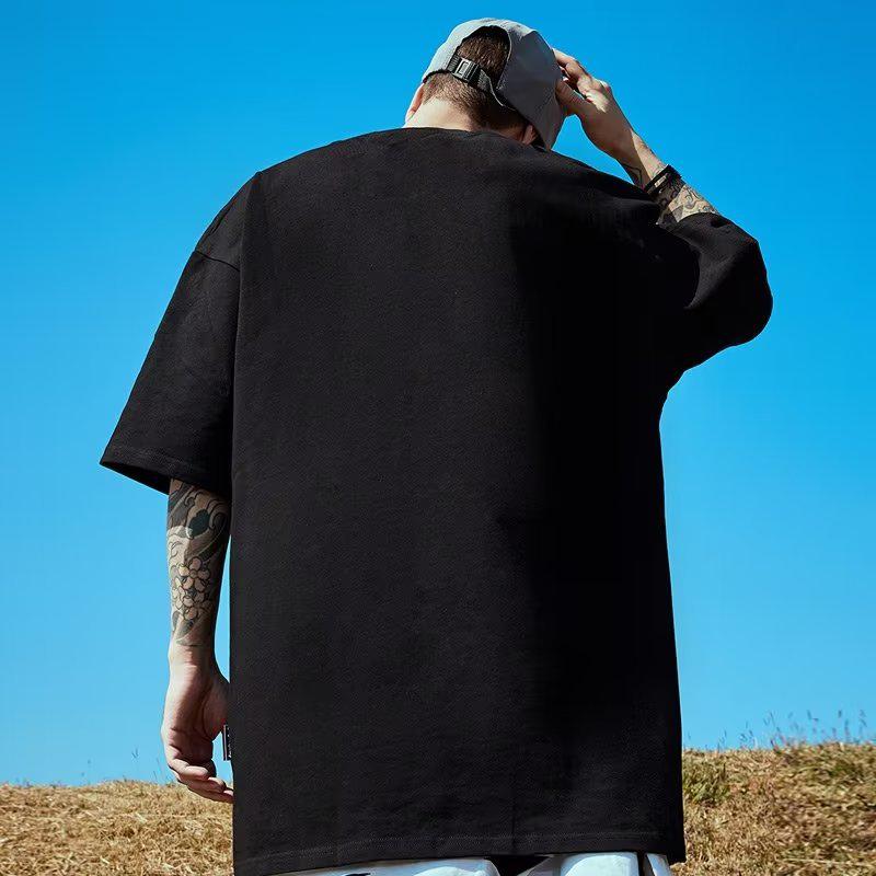 

Модна чоловіча футболка вільного крою з короткими рукавами T14 - літня колекція M