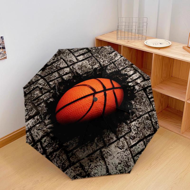 1PC basketball sport Umbrella Portable Folding Umbrella Iron Frame Hole Bone Structure Outdoor Home Umbrella A7