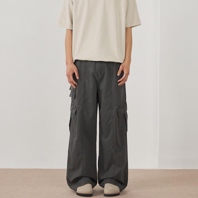 

LKTM Американские ретро мужские брюки карго широкого кроя с большими боковыми карманами M (105-120 lbs)